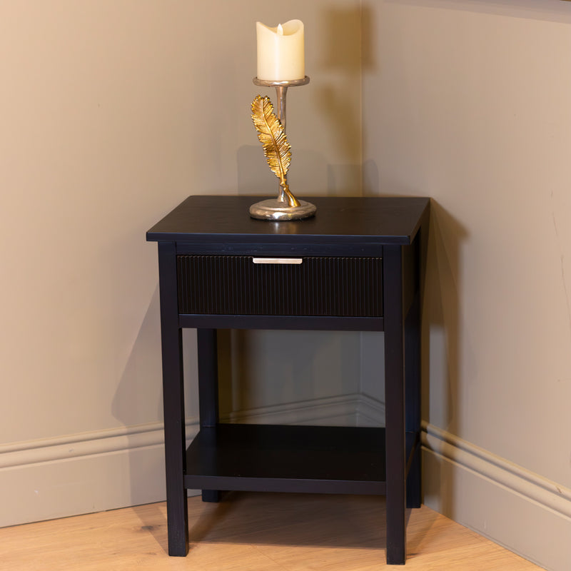 Harrison 1 drw accent table black