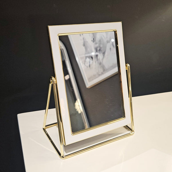 Ella Vanity Mirror Rectangle White/gold 5 X 7