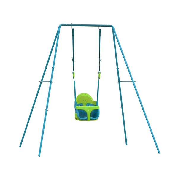 Small to Tall 2 in 1 Metal Swing Set with Quadpod