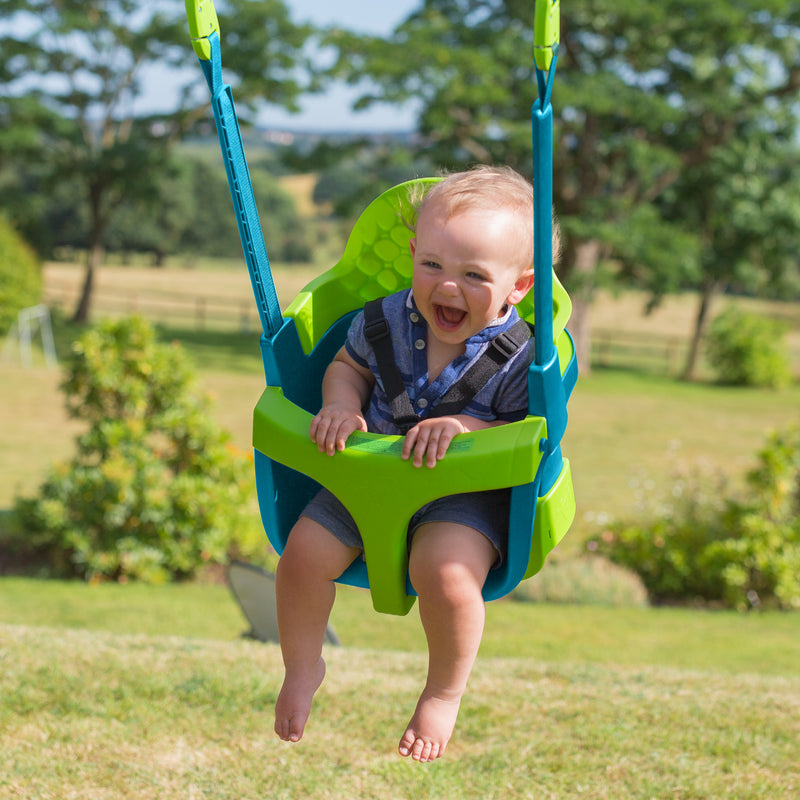 Small to Tall 2 in 1 Metal Swing Set with Quadpod