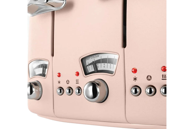 Delonghi Argento Flora 4 Slice Toaster - Pink