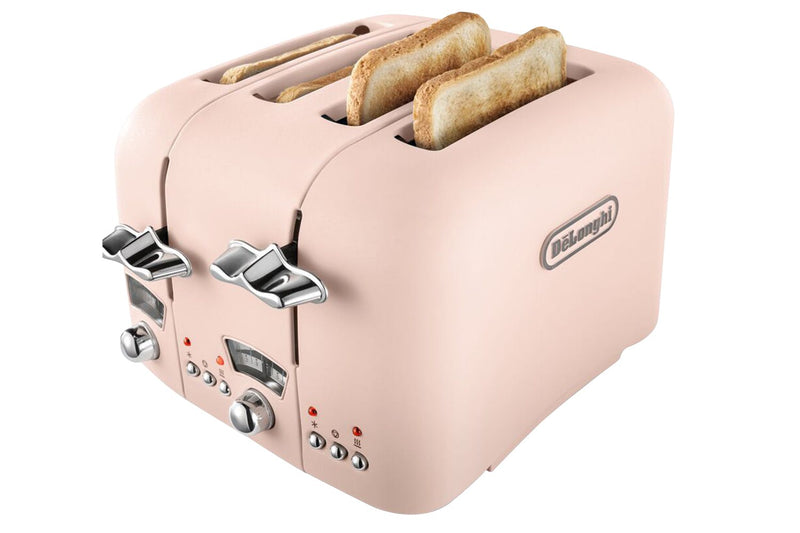 Delonghi Argento Flora 4 Slice Toaster - Pink