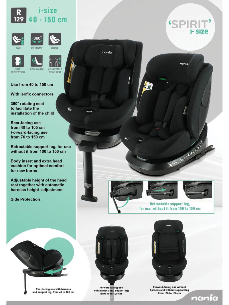 Spirit 40-150cm R129 360 Spin Car Seat