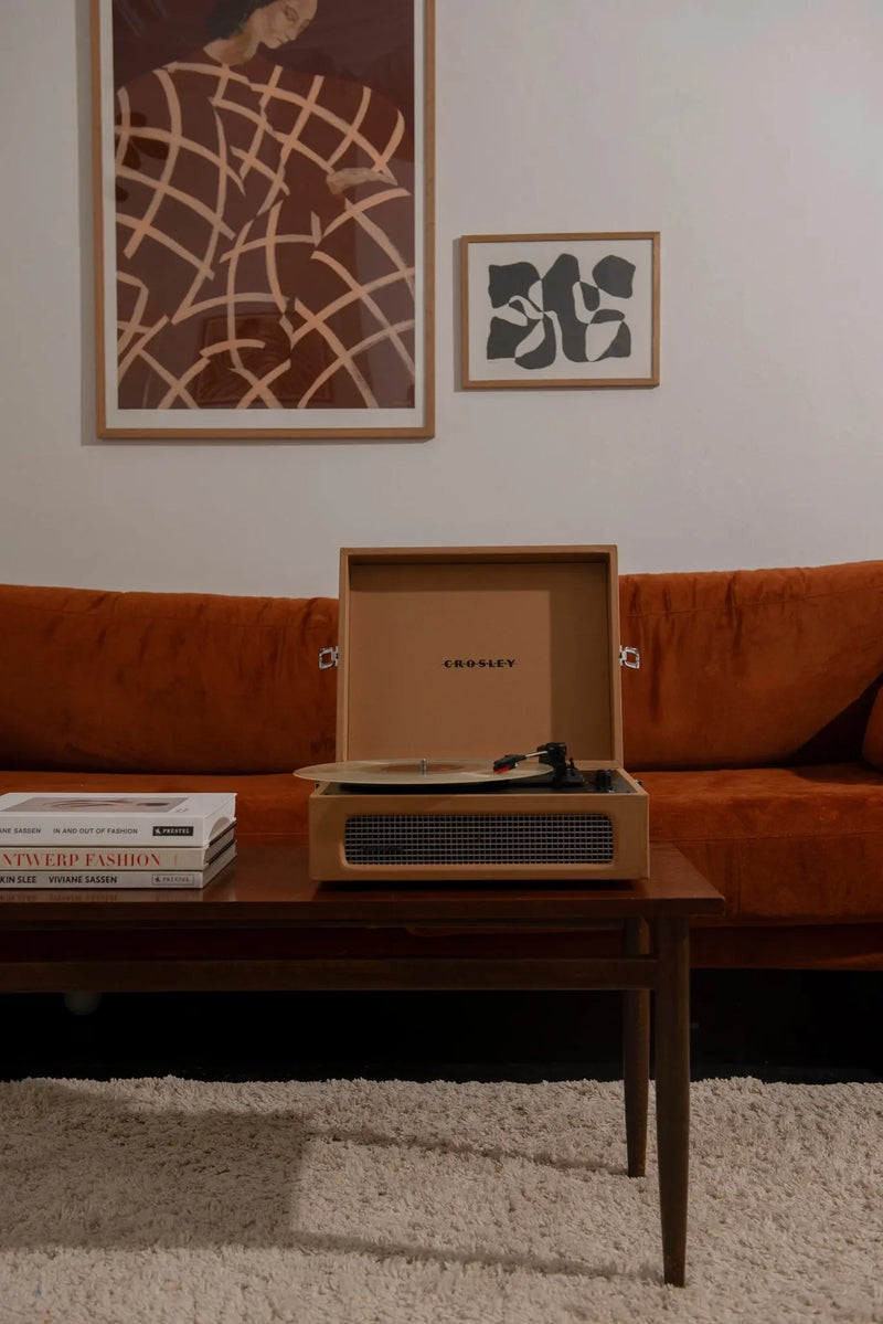 VOYAGER 2-WAY BLUETOOTH RECORD PLAYER | TAN