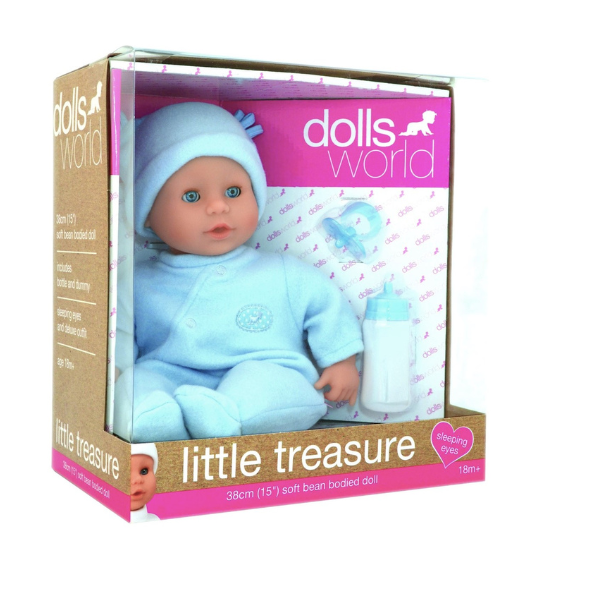 Dolls World Little Treasure Doll - blue