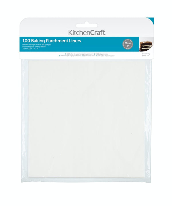 Square 20cm Siliconised Baking Papers