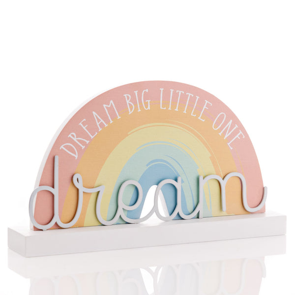 PETIT CHERI RAINBOW PLAQUE "DREAM BIG LITTLE ONE"