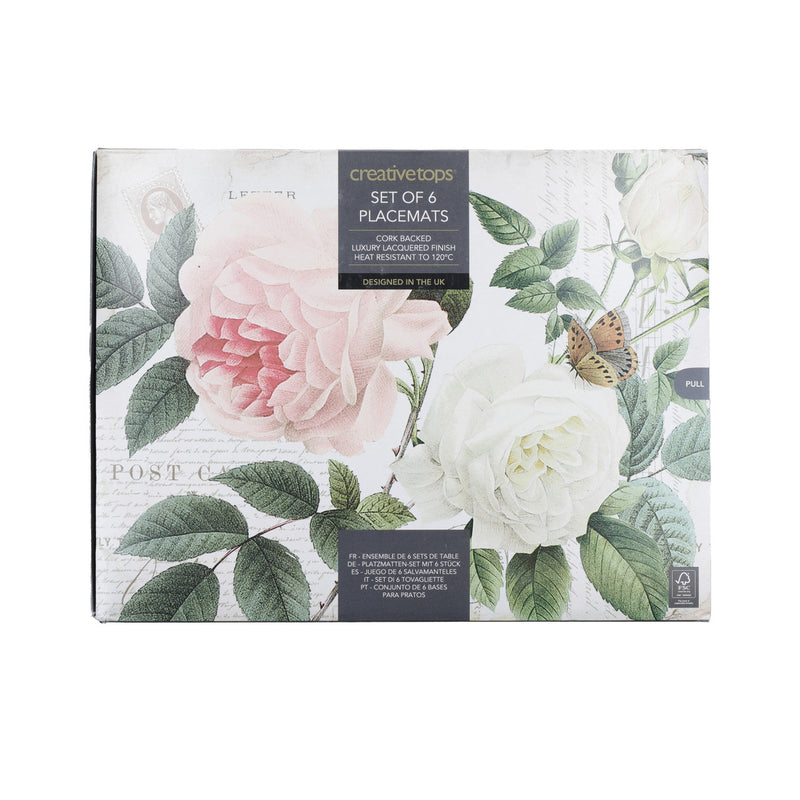 Rose Garden Pack Of 6 Premium Placemats