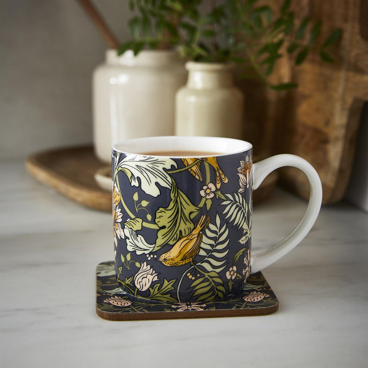 Finch & Flower Coasters - 4 Pack One Size in Navy