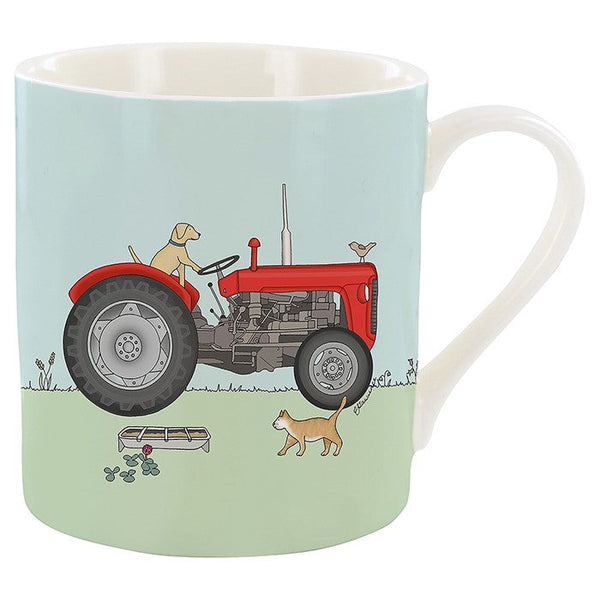 Emma Lawrence red tractor mug