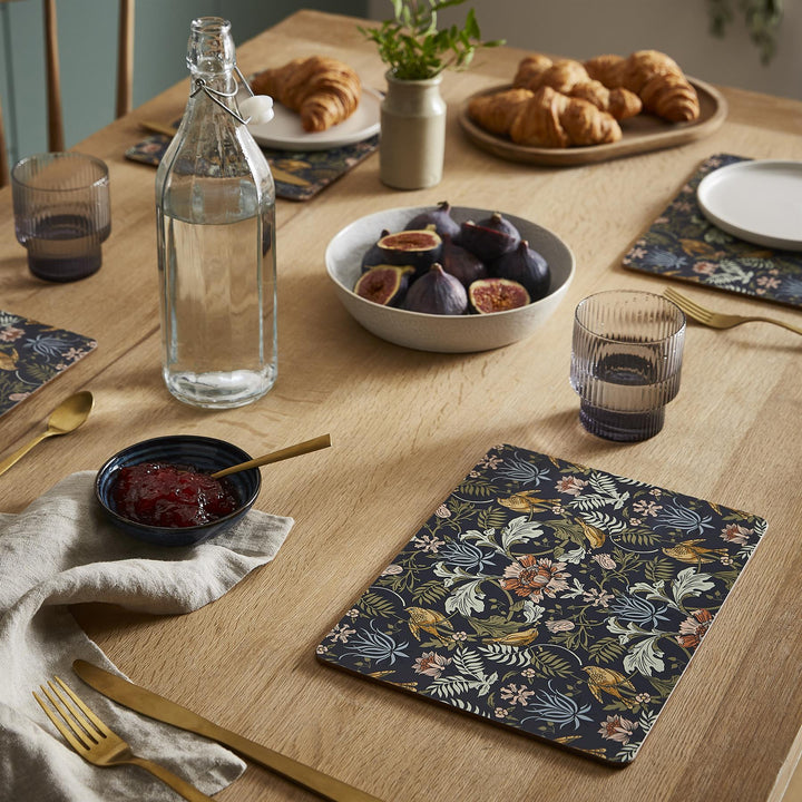 Finch & Flower Placemat - 4 Pack One Size in Navy