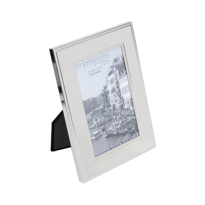 IMPRESSIONS METAL PLATED STEEL PHOTO FRAME 4" X 6"