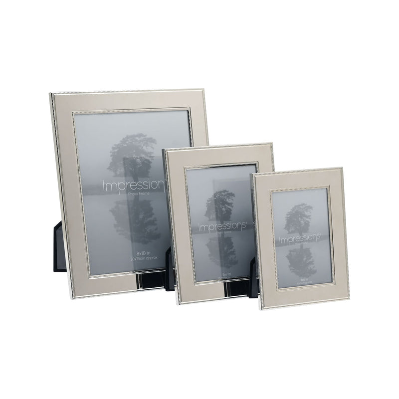 IMPRESSIONS METAL PLATED STEEL PHOTO FRAME 4" X 6"
