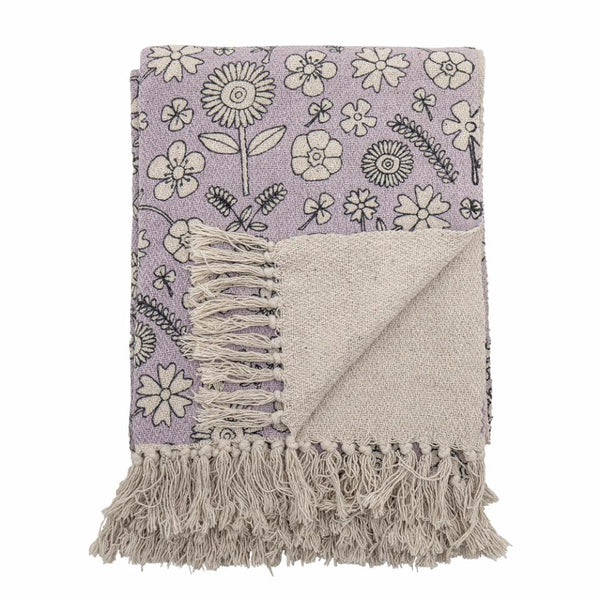 Salli Throw, Purple, Recycled Cotton