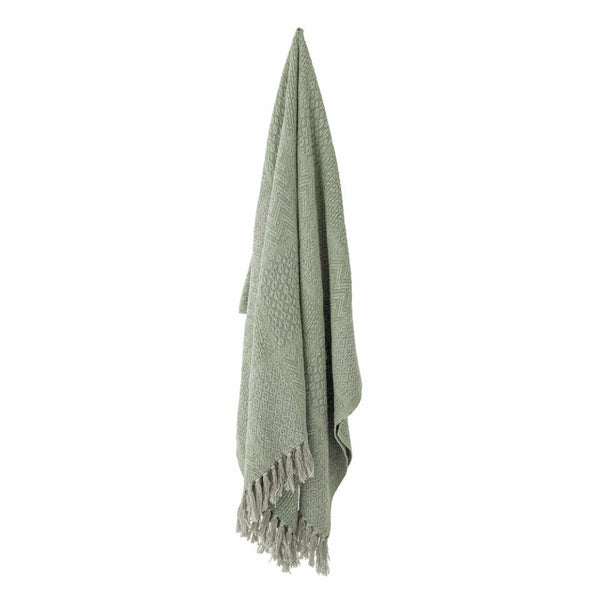 Rodion Throw, Green, Recycled Cotton