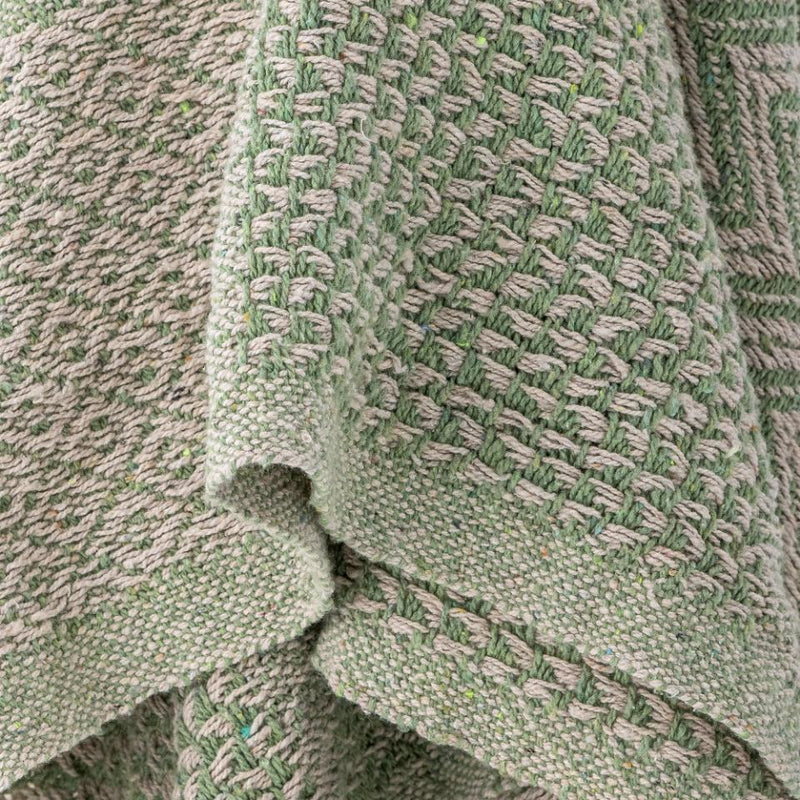 Rodion Throw, Green, Recycled Cotton