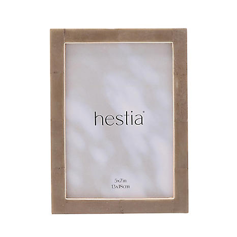 HESTIA THIN GREY STAINED BONE PHOTO FRAME 5" X 7"