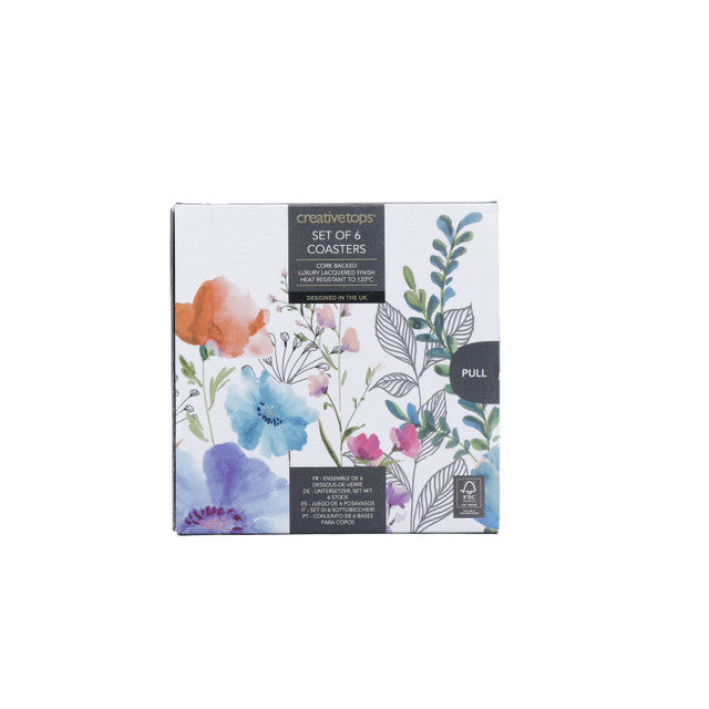 Meadow Floral Pack Of 6 Coasters