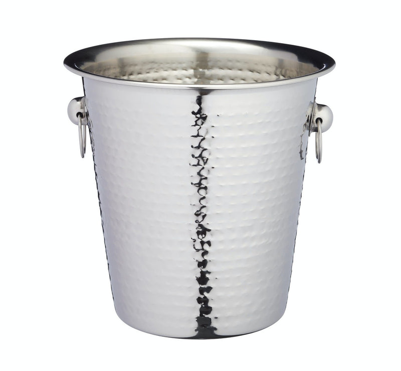 Hammered-Steel Sparkling Wine & Champagne Bucket with Ring Handles
