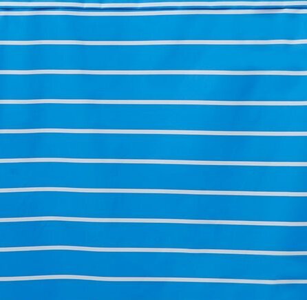 Long Beachcomber Jacket - Azure Blue Stripe