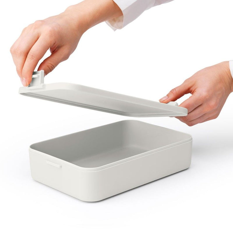 MAKE & TAKE LUNCH BOX Large, Plastic - Light Grey