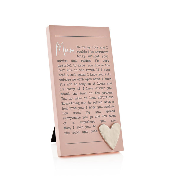 MOMENTS STANDING PLAQUE - MUM