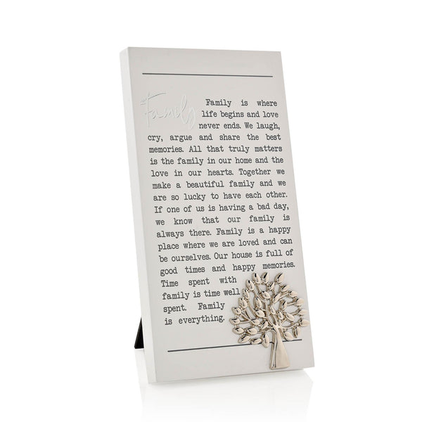 MOMENTS STANDING PLAQUE - FAMILY