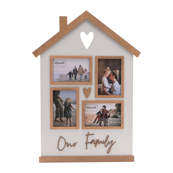 MOMENTS COLLAGE PHOTO FRAME HOUSE SHAPED