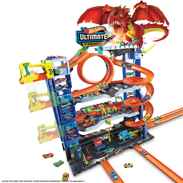 Hot Wheels City Ultimate Garage Playset with 2 Die-Cast Cars