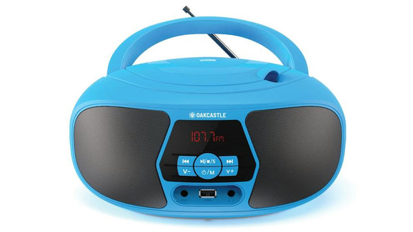 Oakcastle BX200 Portable Bluetooth CD Player - Blue