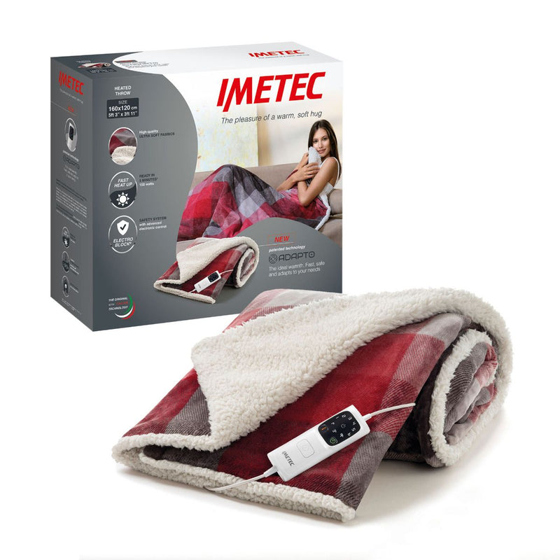 Imetec Deluxe Throw Tartan/White Sherpa |16739