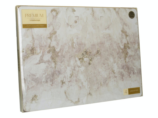 Grey Marble Pack Of 4 Large Premium Placemats