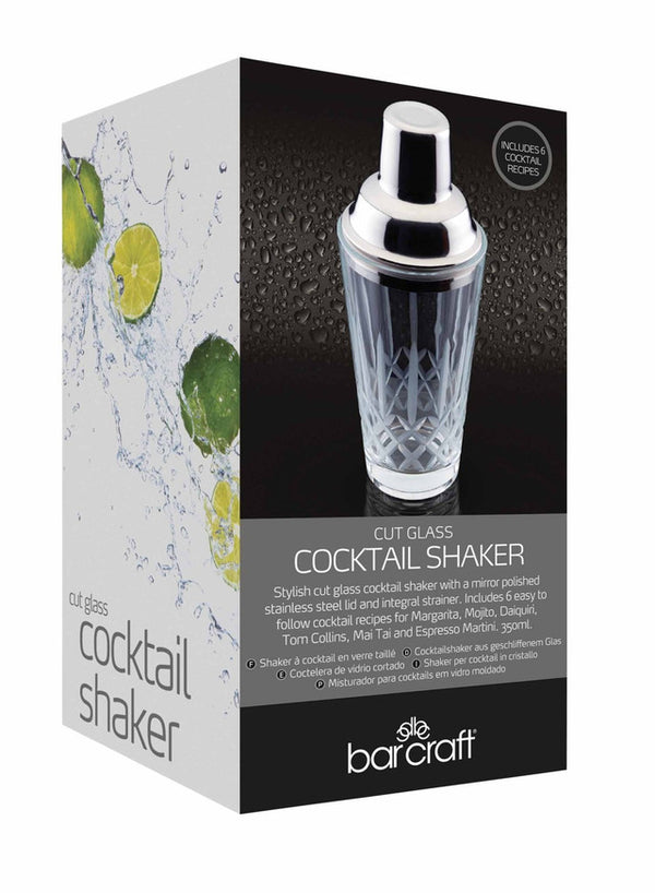 350ml Cut Glass Cocktail Shaker