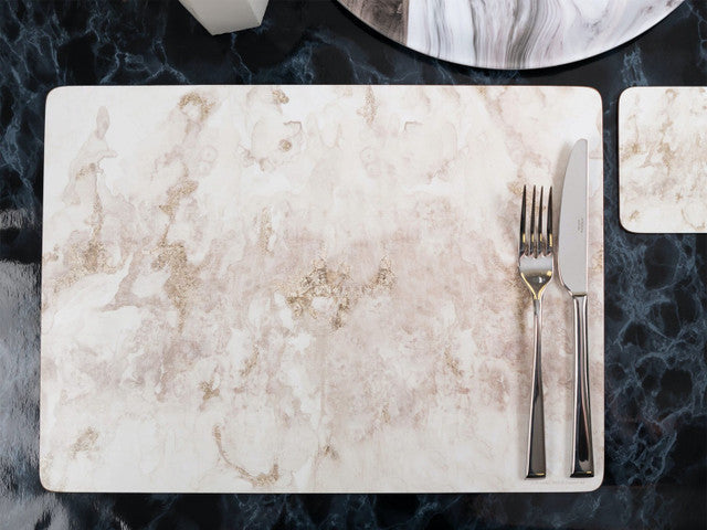 Grey Marble Pack Of 4 Large Premium Placemats