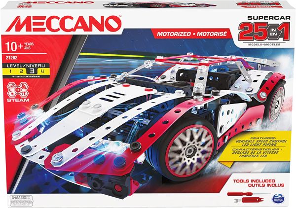 Meccano 25 Multi Model Supercar Set