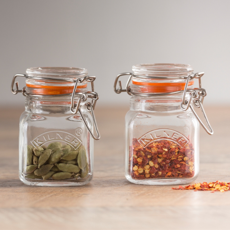 Clip Top Square Spice Jar 70ml