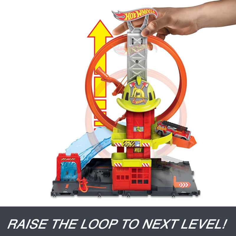 Hot Wheels City Super Loop Fire Station