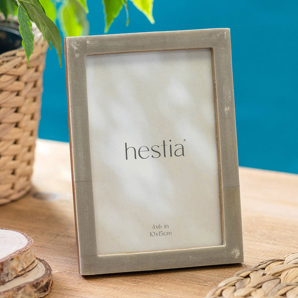 HESTIA THIN GREY STAINED BONE PHOTO FRAME 5" X 7"