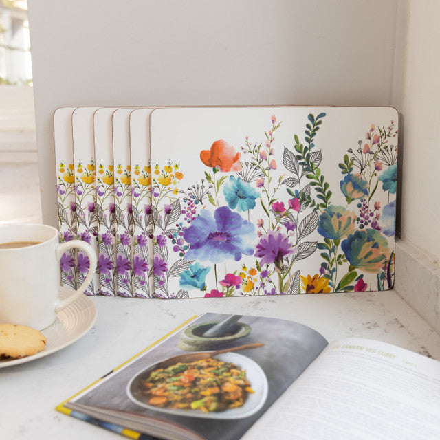 Meadow Floral Pack Of 6 Placemats