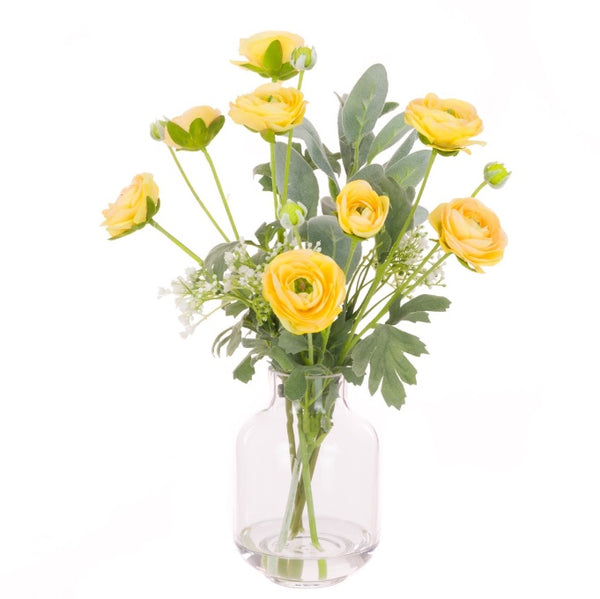 RANUNCULUS MIX IN BOTTLE VASE