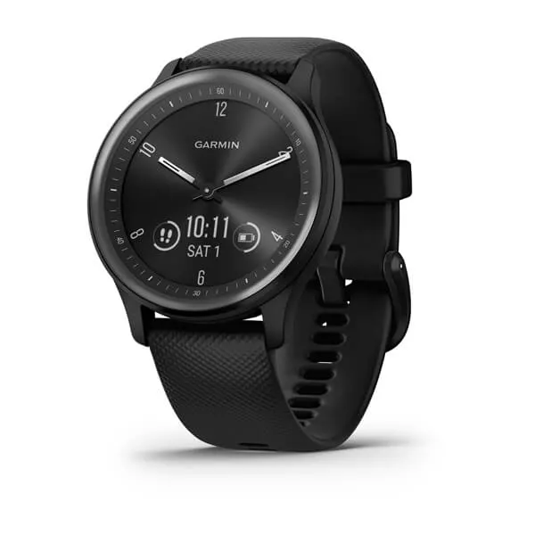 Garmin Vivomove Sport Smart Watch With Silicone Band - Black