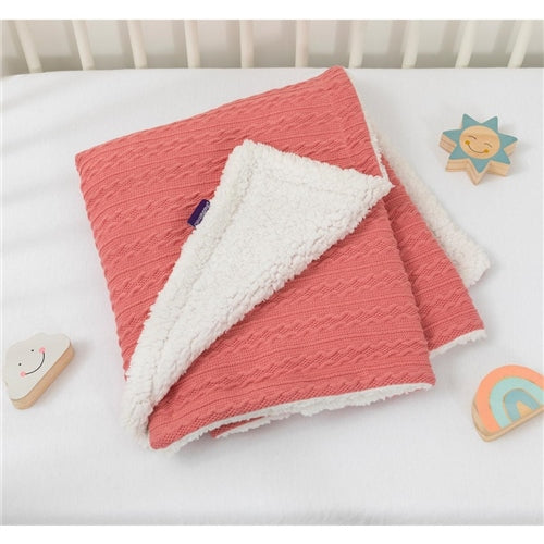 ClevaMama Luxe Sherpa Baby Blanket - Pink