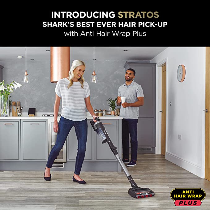 SHARK Stratos Anti Hair Wrap Plus Pet Pro IZ420UKT Cordless Vacuum Cleaner - Silver