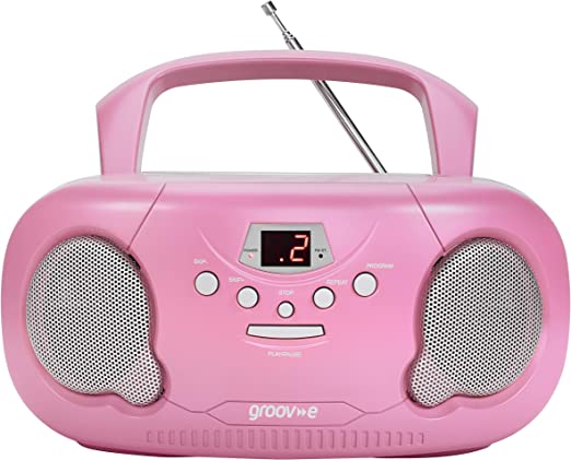 Portable CD Player Boombox  - Pink