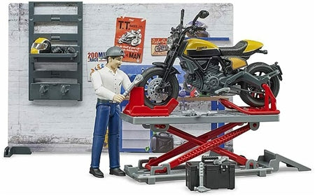 Motorcycle Service Station with Scrambler