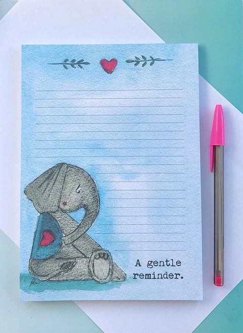 My Painted Bear - A Gentle Reminder Printed Notepad