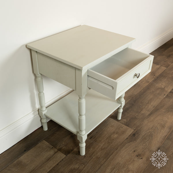 Lincoln 1 Drw Accent Table Subtle Grey