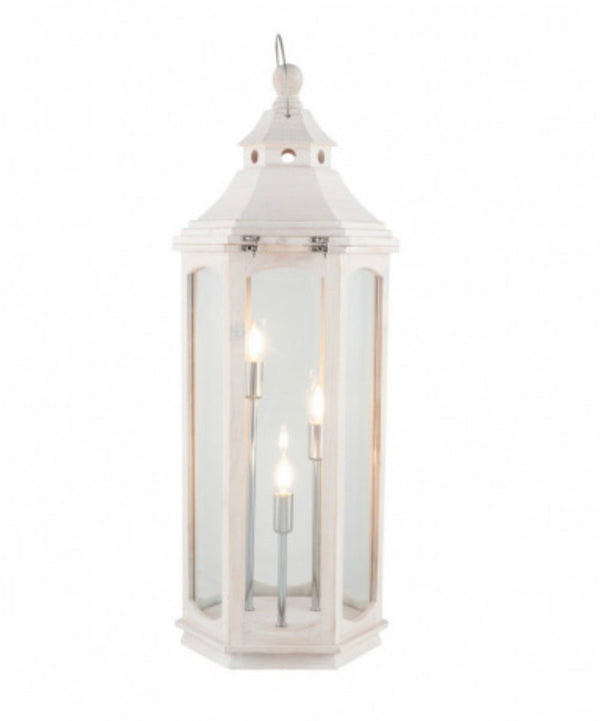 Wooden lantern lamp