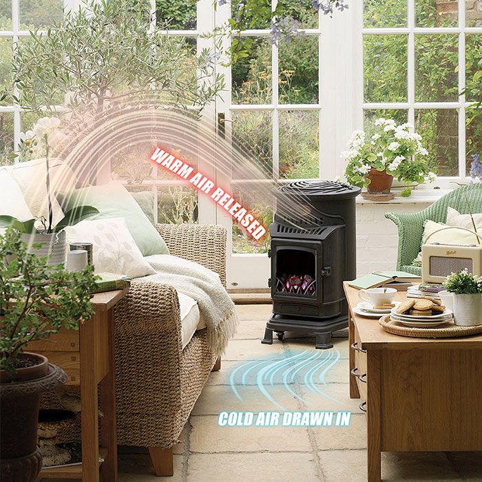 SAHARA PROVENCE PORTABLE GAS HEATER IN HONEY GLOW BROWN